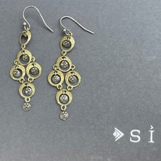Silpada Sterling silver and brass chandelier earrings