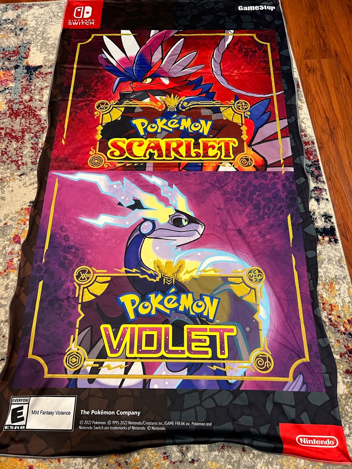 Limited print Pokemon Scarlet and Violet Large Fabric Banner