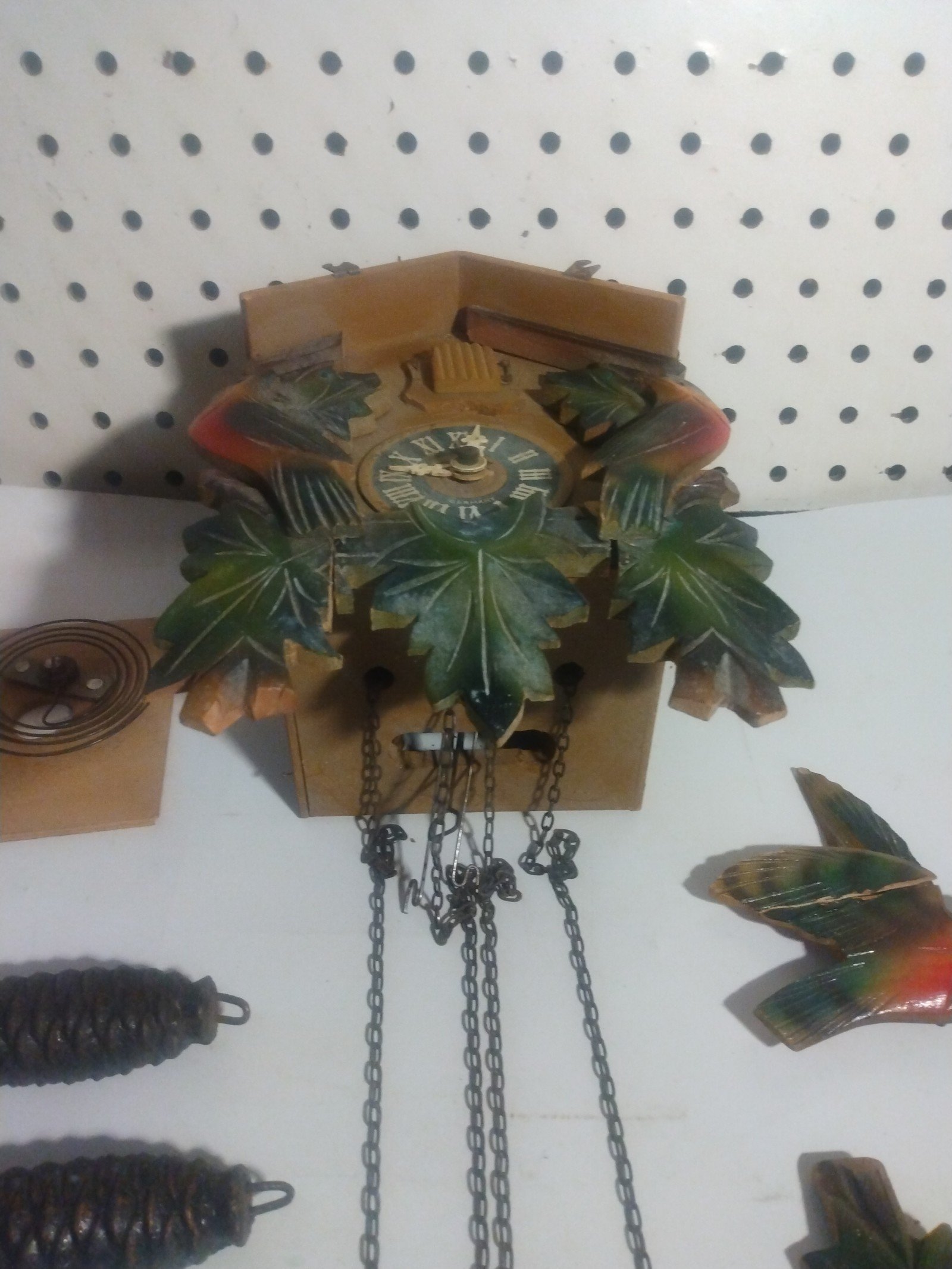 Vintage German Cuckoo Clock for Parts