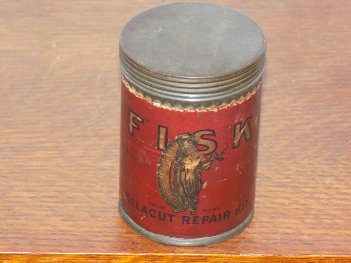 Vintage Fisk Fillacut Repair Kit Cardboard Container