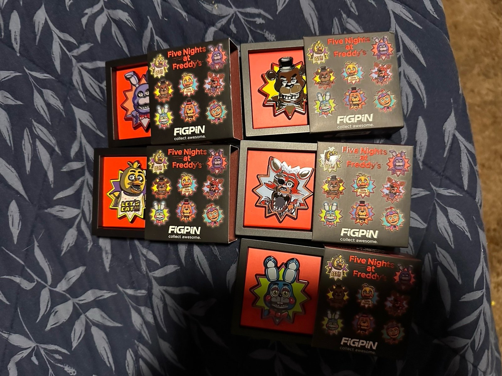 fnaf figpin set of 5