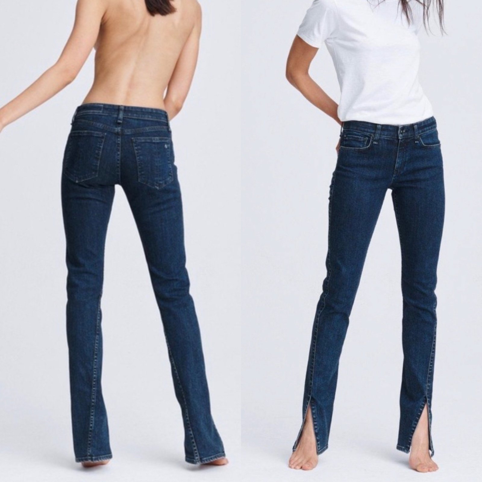 Rag and Bone Cate Mid-Rise Flare Night Blue