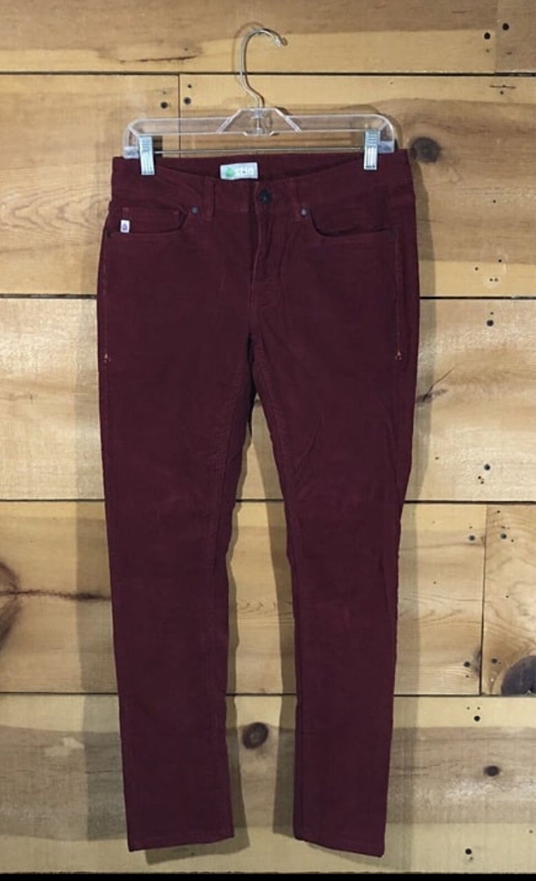 STIO Corduroy Pants Womens Size 6R Stretch Casual Comfort Maroon