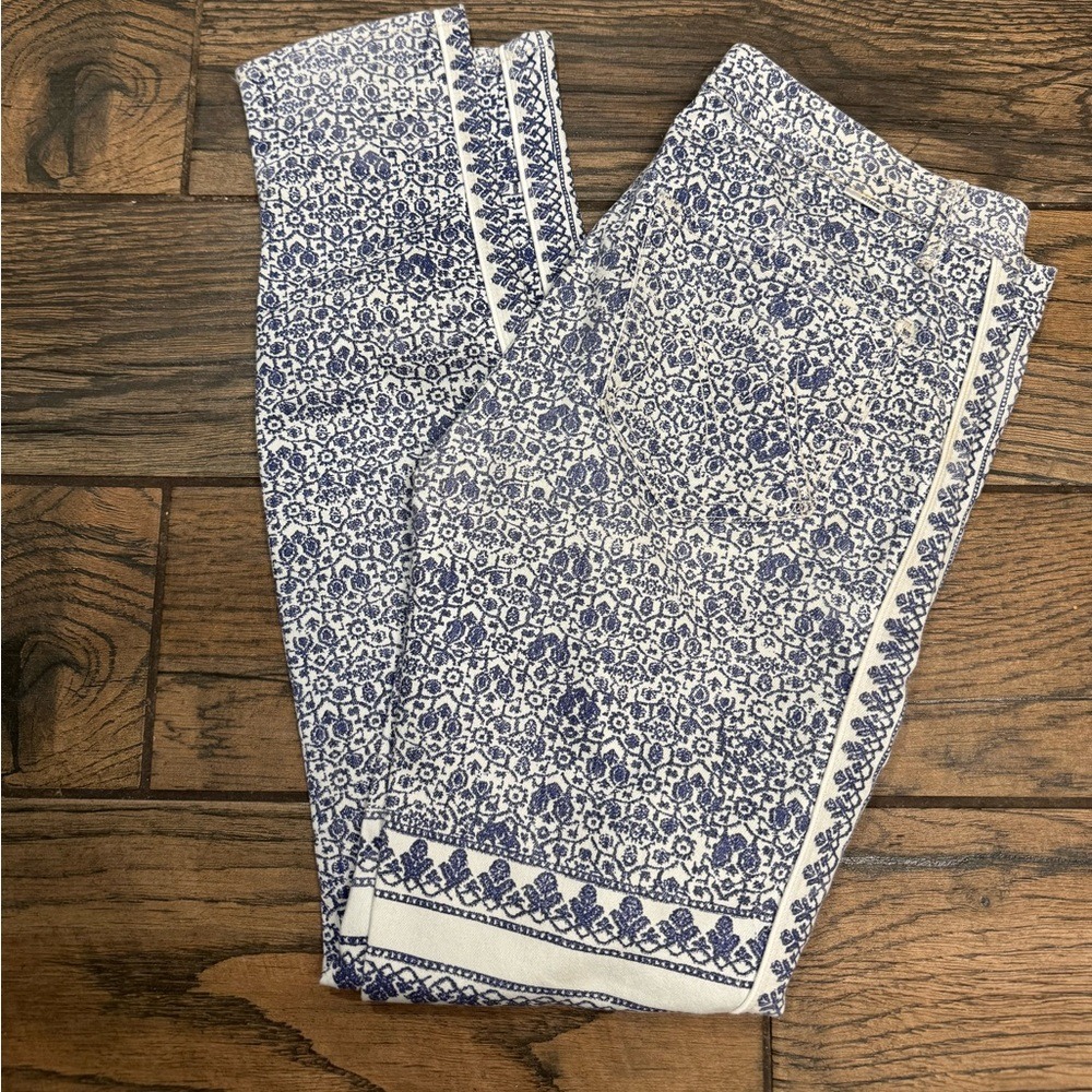 MOTHER Indigo and Cream Patterned Textile