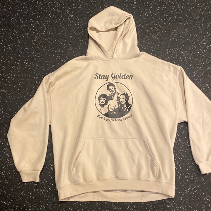 Men's Cream Graphic Sweatshirt Gildan Golden Girls Indie Hoodie