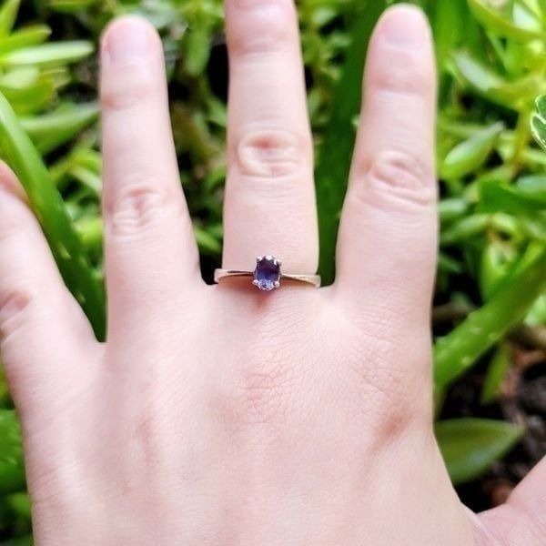 Vintage 925 Sterling Silver Gemstone Ring, size 7.25