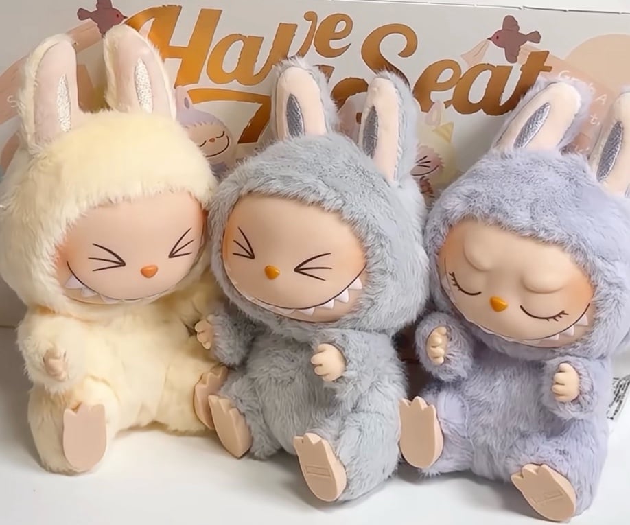 POP MART -The Monsters Labubu Have a Seat Series Vinyl Plush- ZIZI & SISI & HEHE