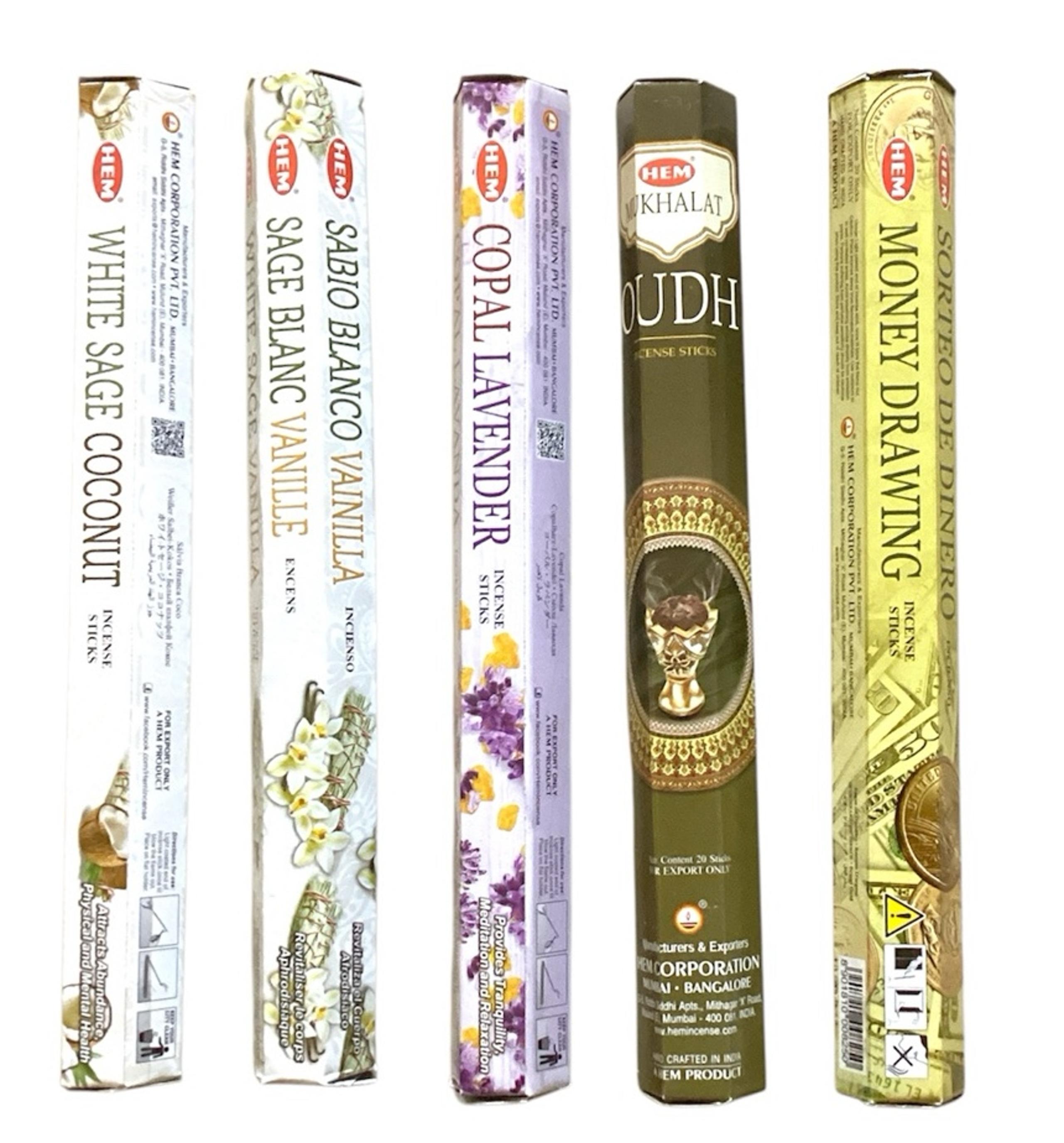 HEM Incense Sticks - Premium Fragrance for Home and Yoga 10 Tubes + Free Touch
