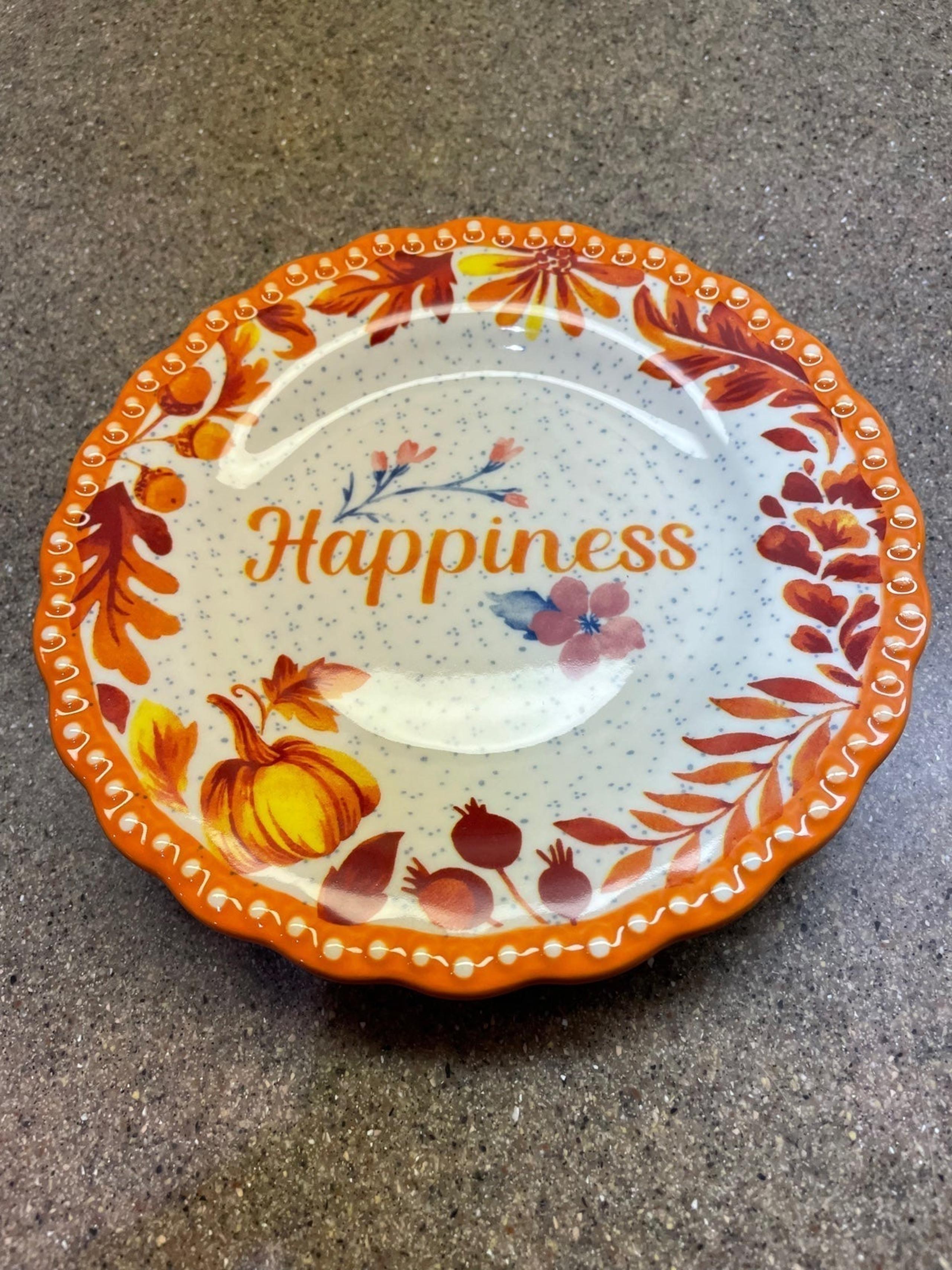 The Pioneer Woman Woodland Whimsy “Happiness” Appetizer Plate