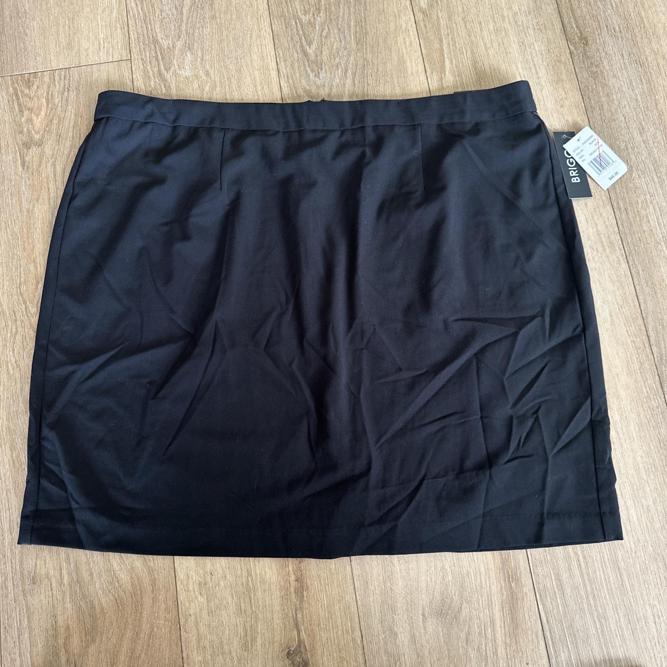 Briggs Women's Black Straight Skirt Above Knee Plus Size 22W NEW