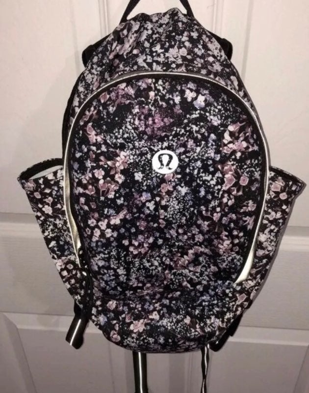 Shops Lululemon Fast & Free floral Backpack RARE