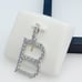 925 Sterling Silver Cubic Zirconia Initial Pendant, UU1P6A6168