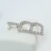 925 Sterling Silver Cubic Zirconia Initial Pendant, UU1P6A6168