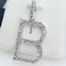 925 Sterling Silver Cubic Zirconia Initial Pendant, UU1P6A6168