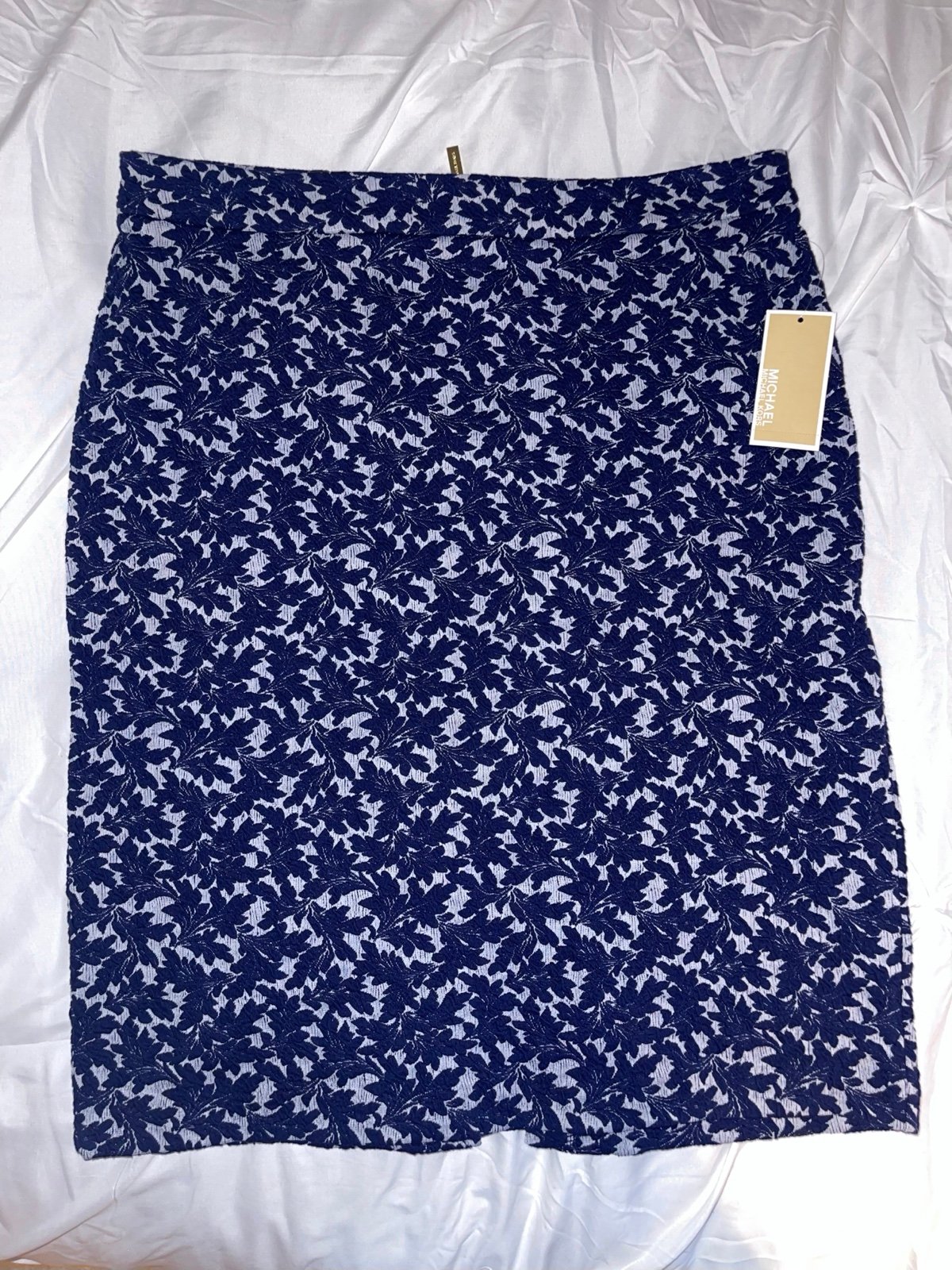 NWT Michael Kors Blue/White Pencil Skirt
