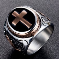 Men's Stainless Steel Christian size 8