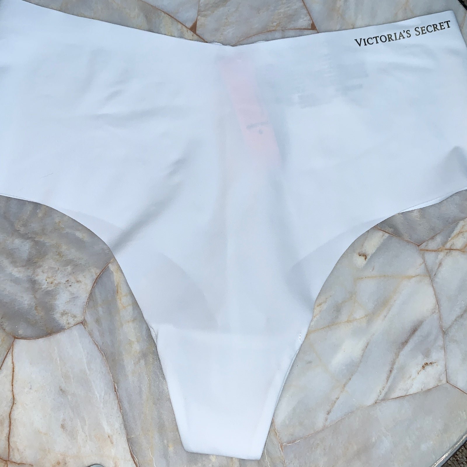 No Show Illusions White High-waist Thong S