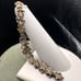 Vintage Sterling Floral flower 3-D link antique bracelet