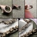 Vintage Sterling Floral flower 3-D link antique bracelet