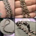 Vintage Sterling Floral flower 3-D link antique bracelet