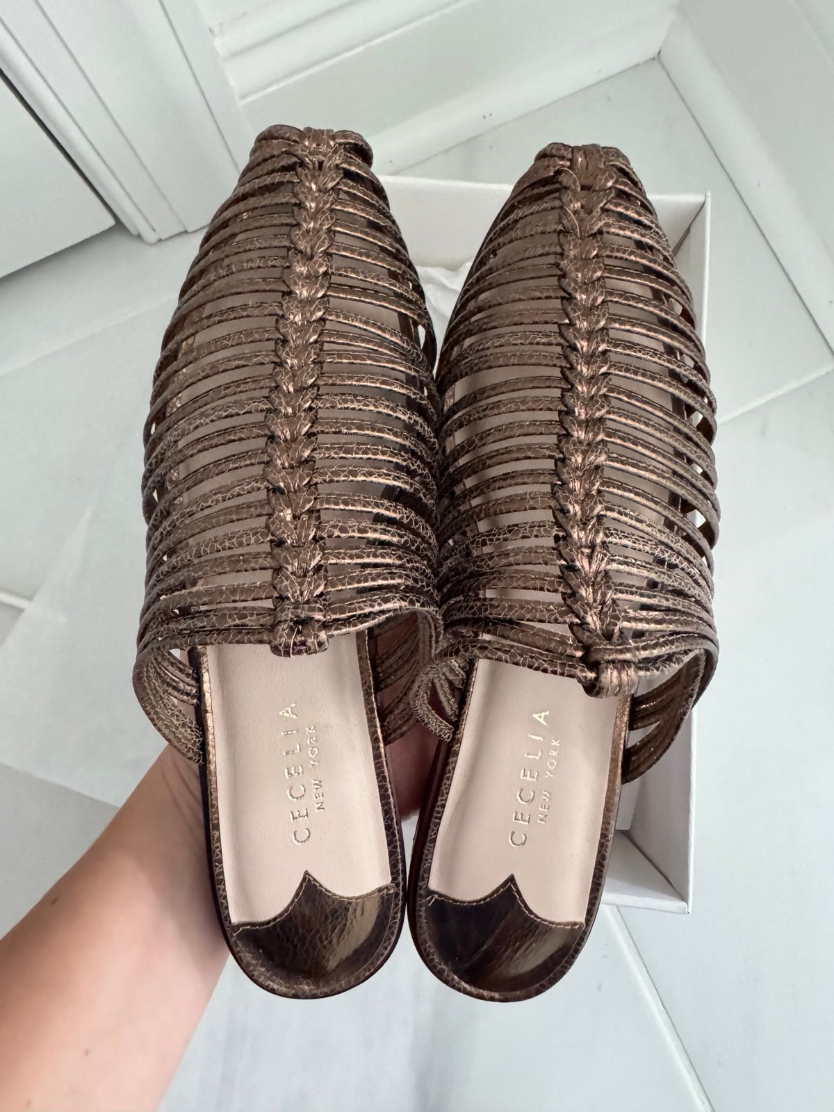Cecelia New York Gloria Metallic Mules
