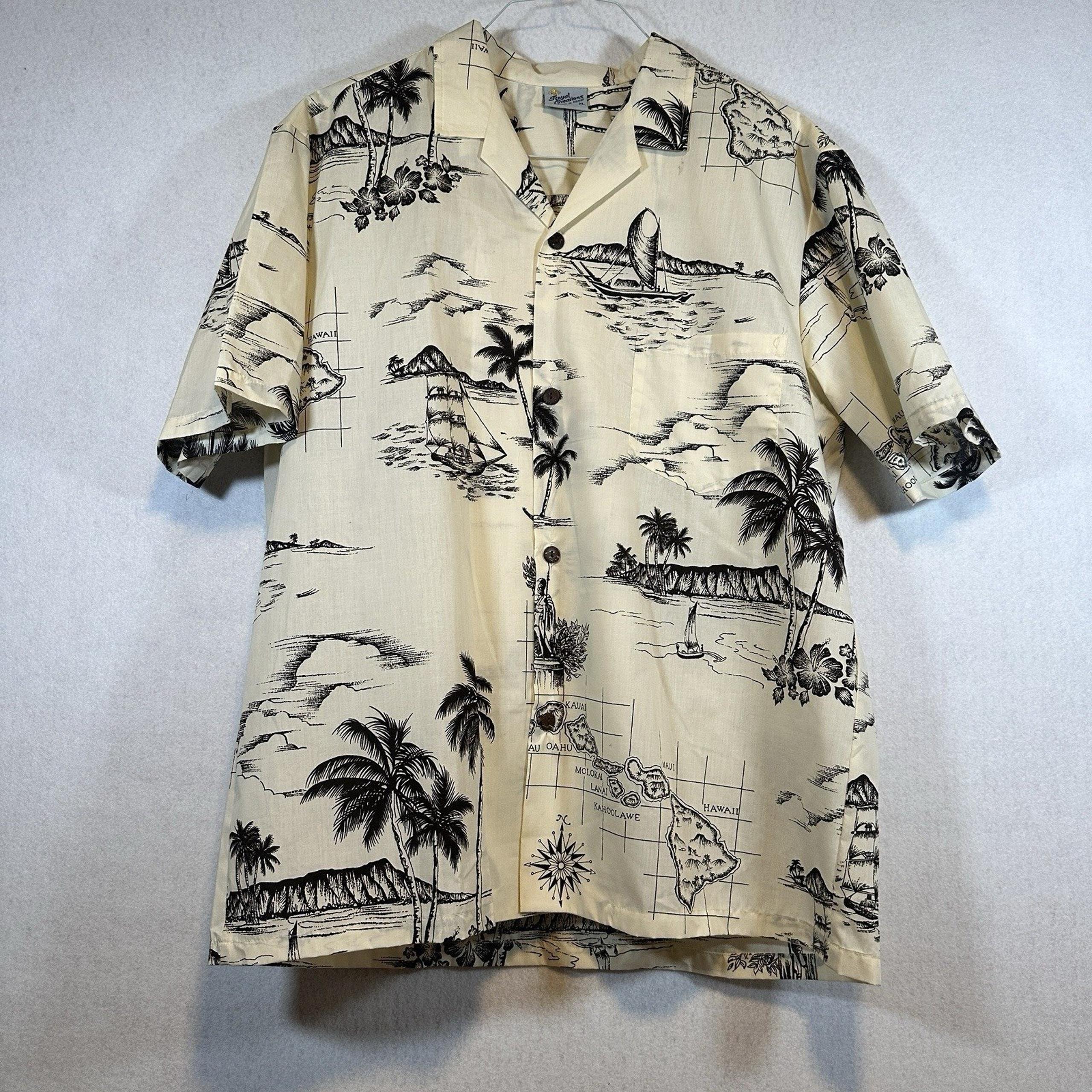 Royal Creations Mens Short Sleeve ButtonUp Hawaiian Size XL