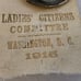 Rare 1915 Lincoln Memorial Ladies Citizens Committee Ribbon & Badge