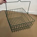 VTG Rustic/Farmhouse Green Wire Shopping Basket w/Handle