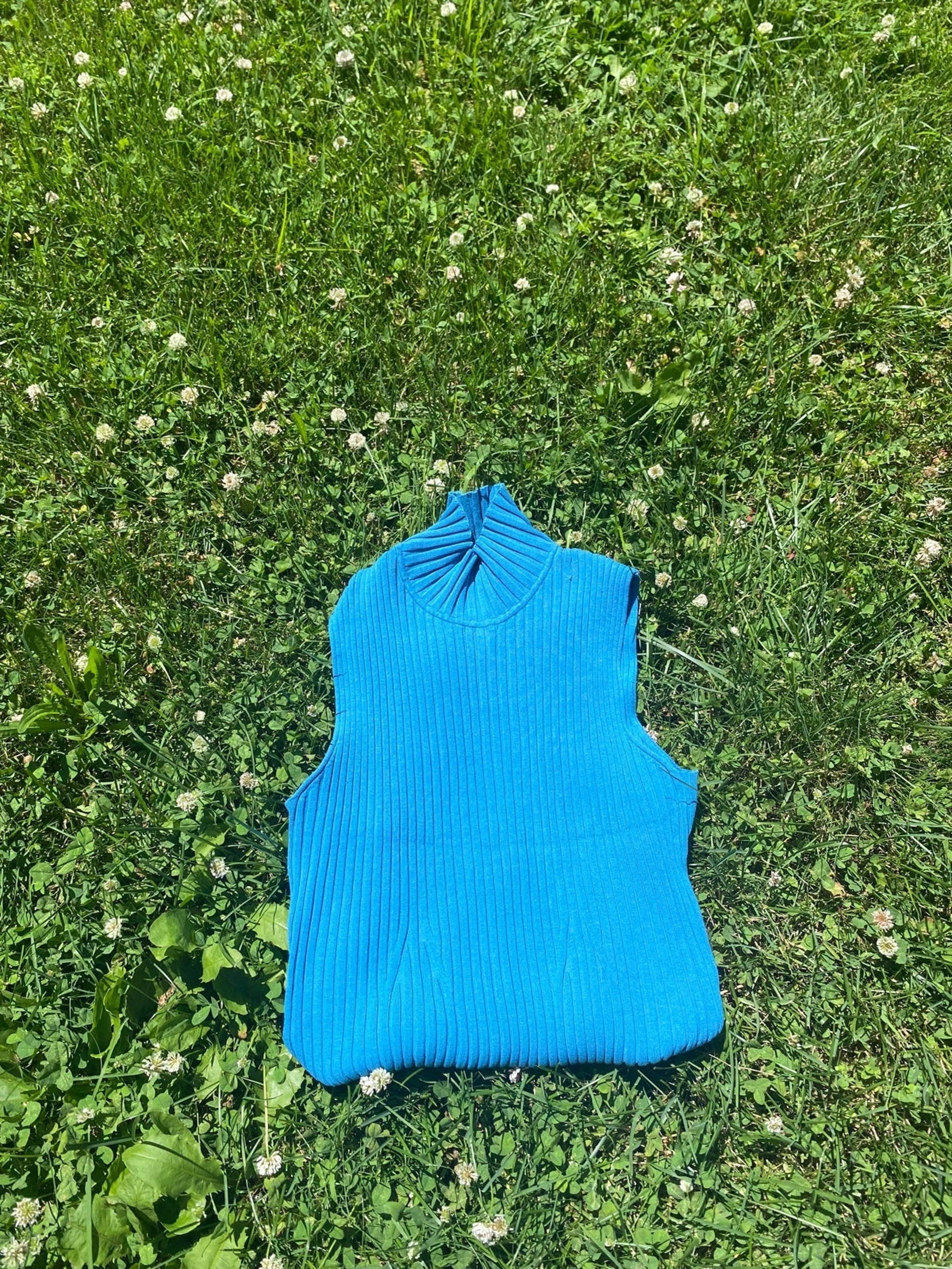 August Silk Knit Sleeveless Turtleneck