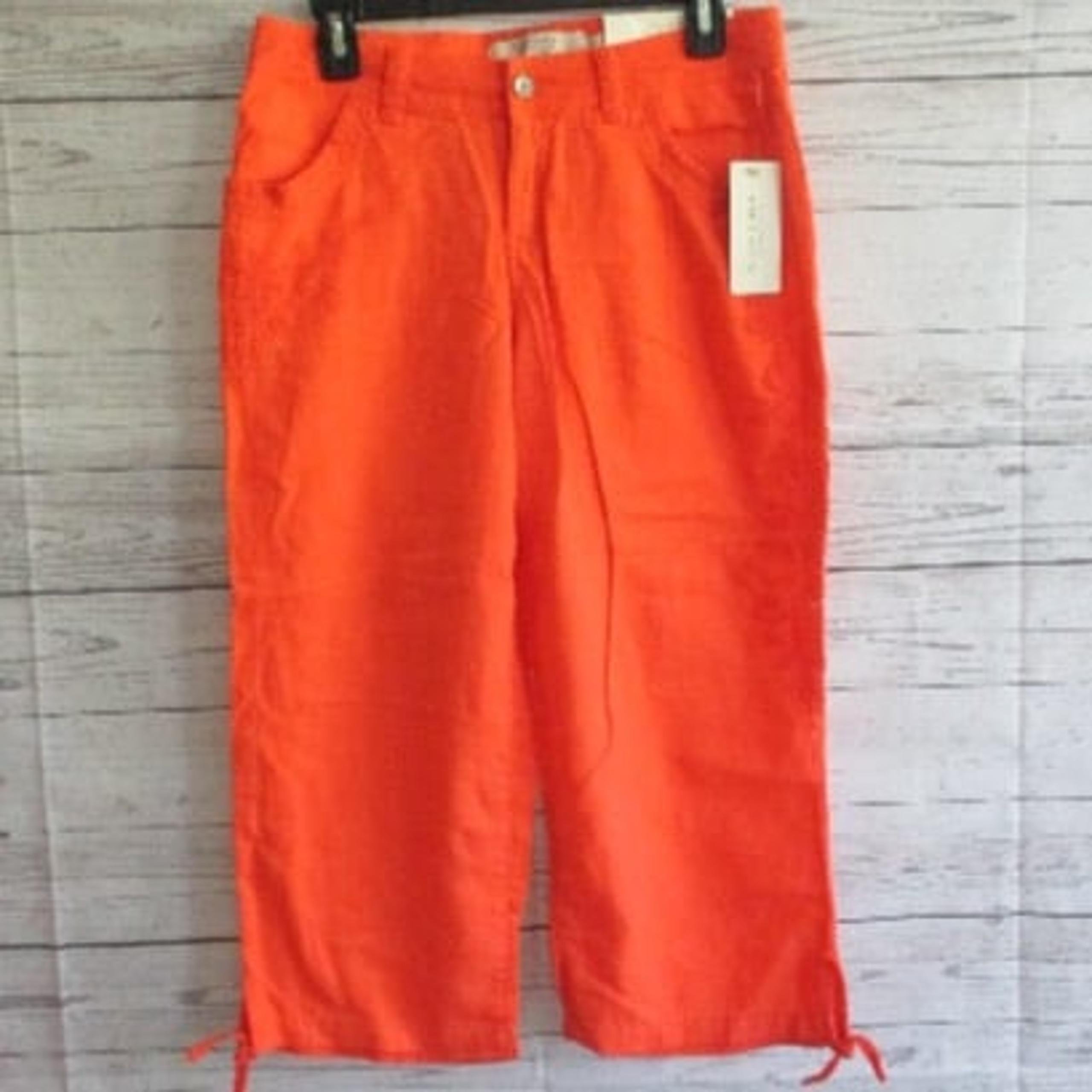 NWT - SONOMA Linen-blend Capri - sz 4