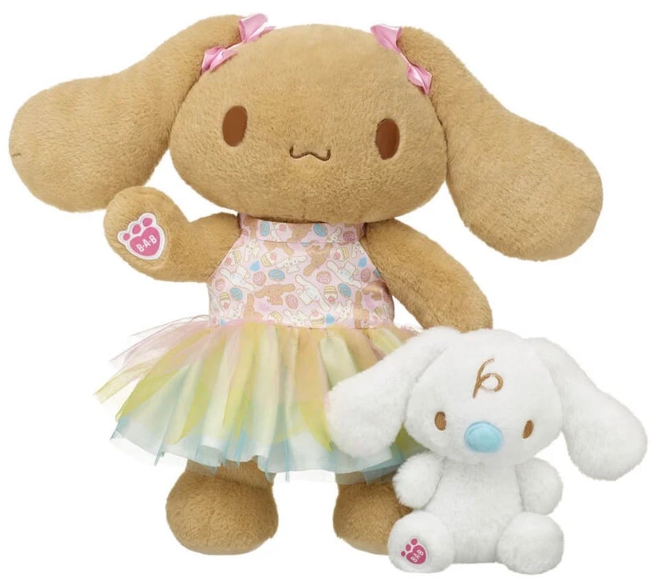 Mocha Build a Bear w/ Dress and Milk plush Unstuffed