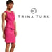 NWT TRINA TURK Hot Sari Pink Kiran Sleeveless Peplum Slip Lined Shift Dress Sz 6