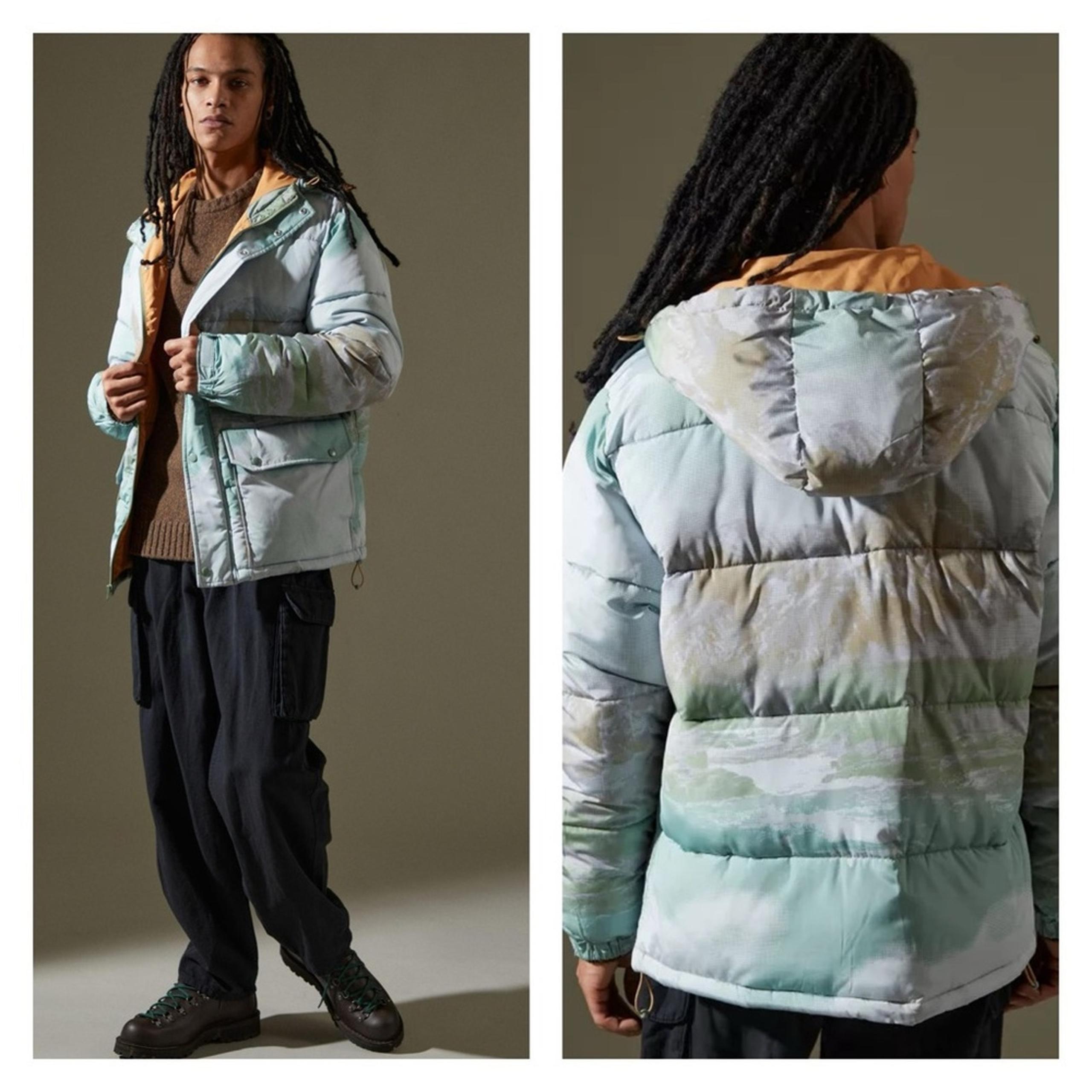 NWT Urban Outfitters BDG Mountain Print Hooded Parka Puffer Jacket M