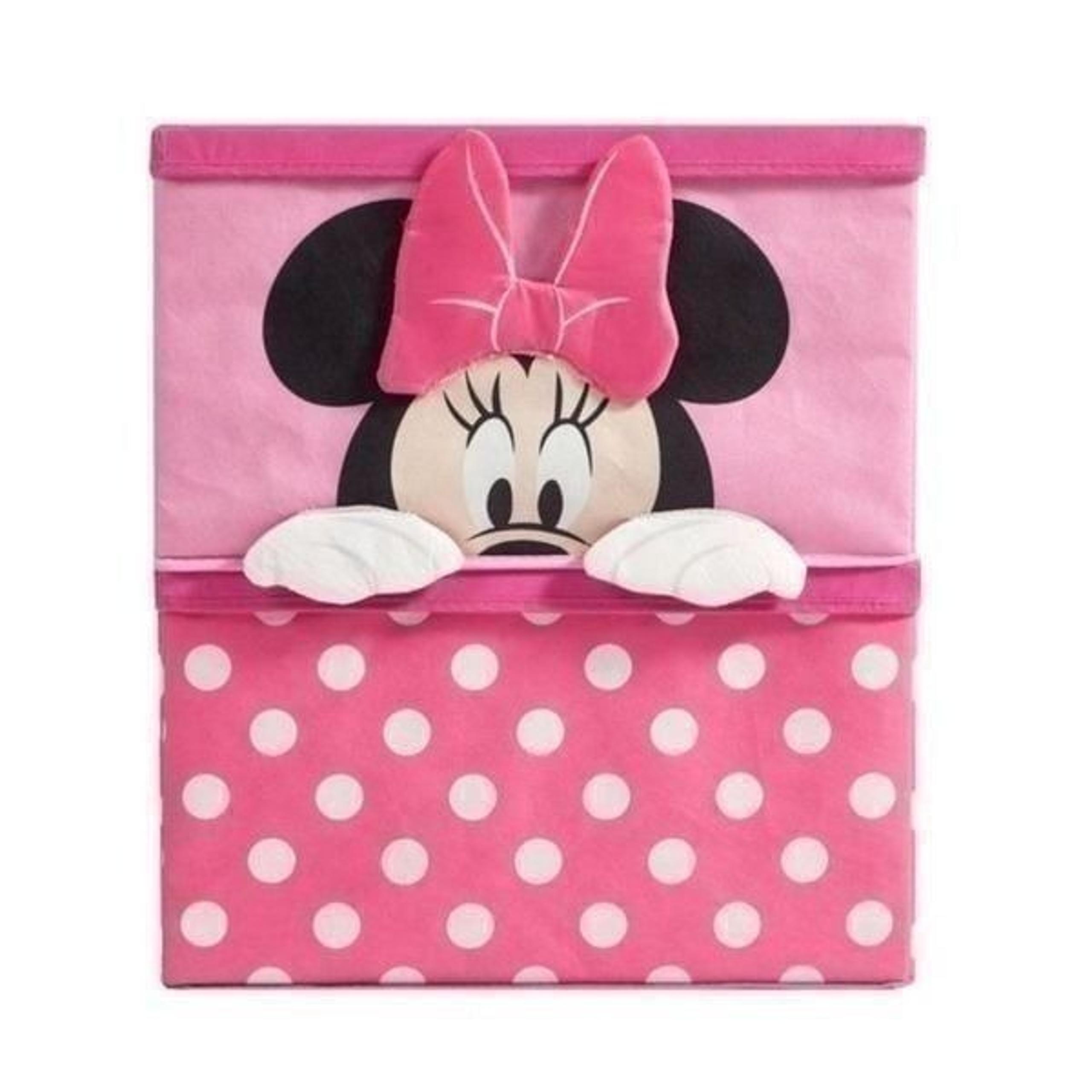 NWT Minnie Mouse Stackable Figural Kids Storage Boxes