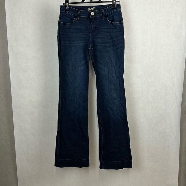 Wrangler Retro Mae Western Nights 09MWWAB Trouser Denim Jeans Sz 5/6 HEMMED 33.5