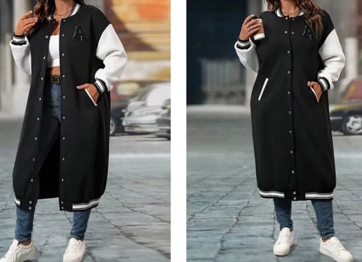 Letterman’s unique, long jacket women size 4X