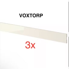 (3)x IKEA kitchen toekick VOXTORP Plinth, high-gloss light beige 703.213.09