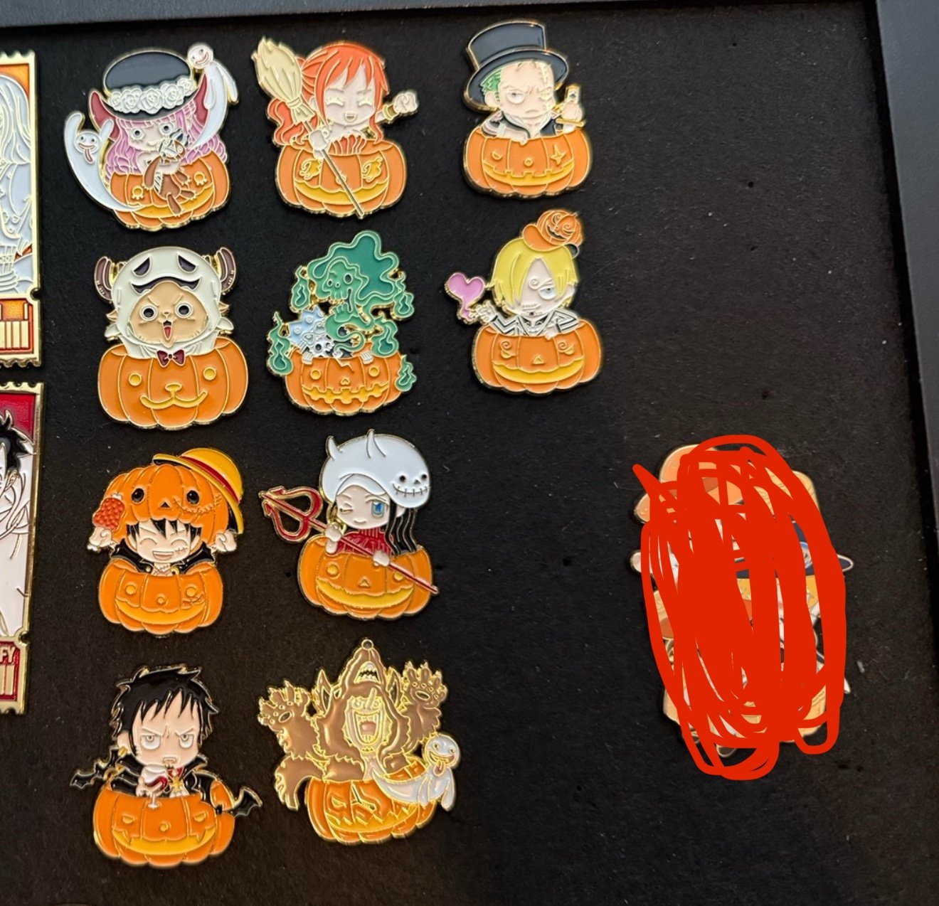 One Piece Anime Halloween Pin Set