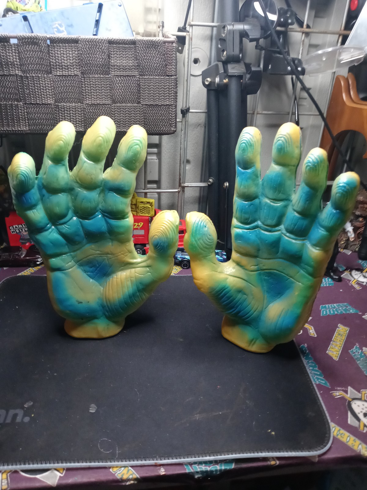 Blow mold monster hands