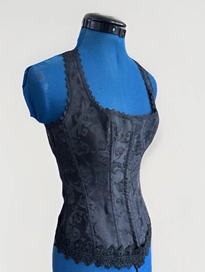 90s Y2K Fredericks of Hollywood Dream Halter Corset Goth Coquette size 34