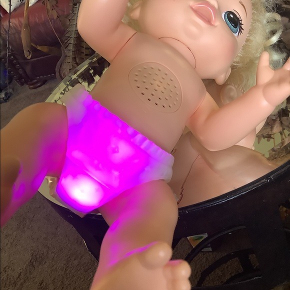 Baby alive talking lighted diaper moveable doll