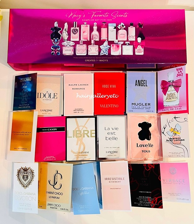 18 pc gift Set Women's Cologne Fragrance Sampler Vials Deluxe Perfume Samples