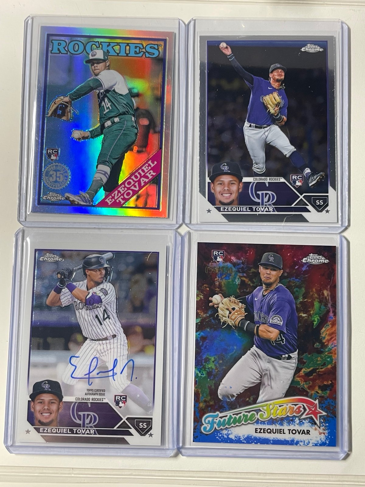 Colorado Rockies Ezequiel Tovar Topps card lot