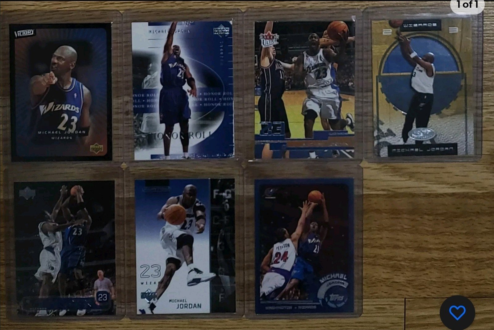 Michael Jordan WIZARDS 7 CARD LOT