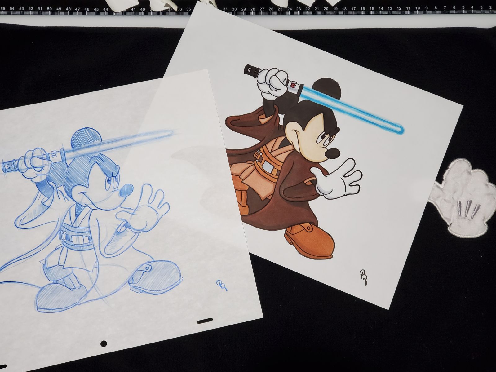 Disney Star Wars Jedi Mickey drawing