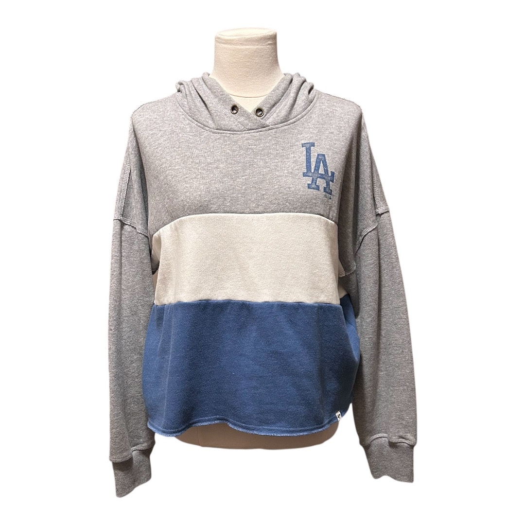 Los Angeles Dodgers '47 Women's Lizzy Cropped Pullover Hoodie, Size Large