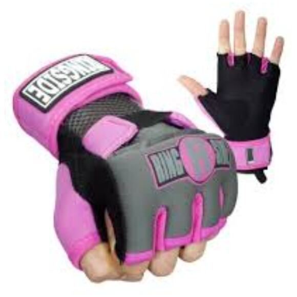 Ringside Gel Boxing MMA Hand Wraps Small Pink/Black