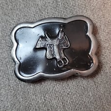Vintage horse saddle belt buckle