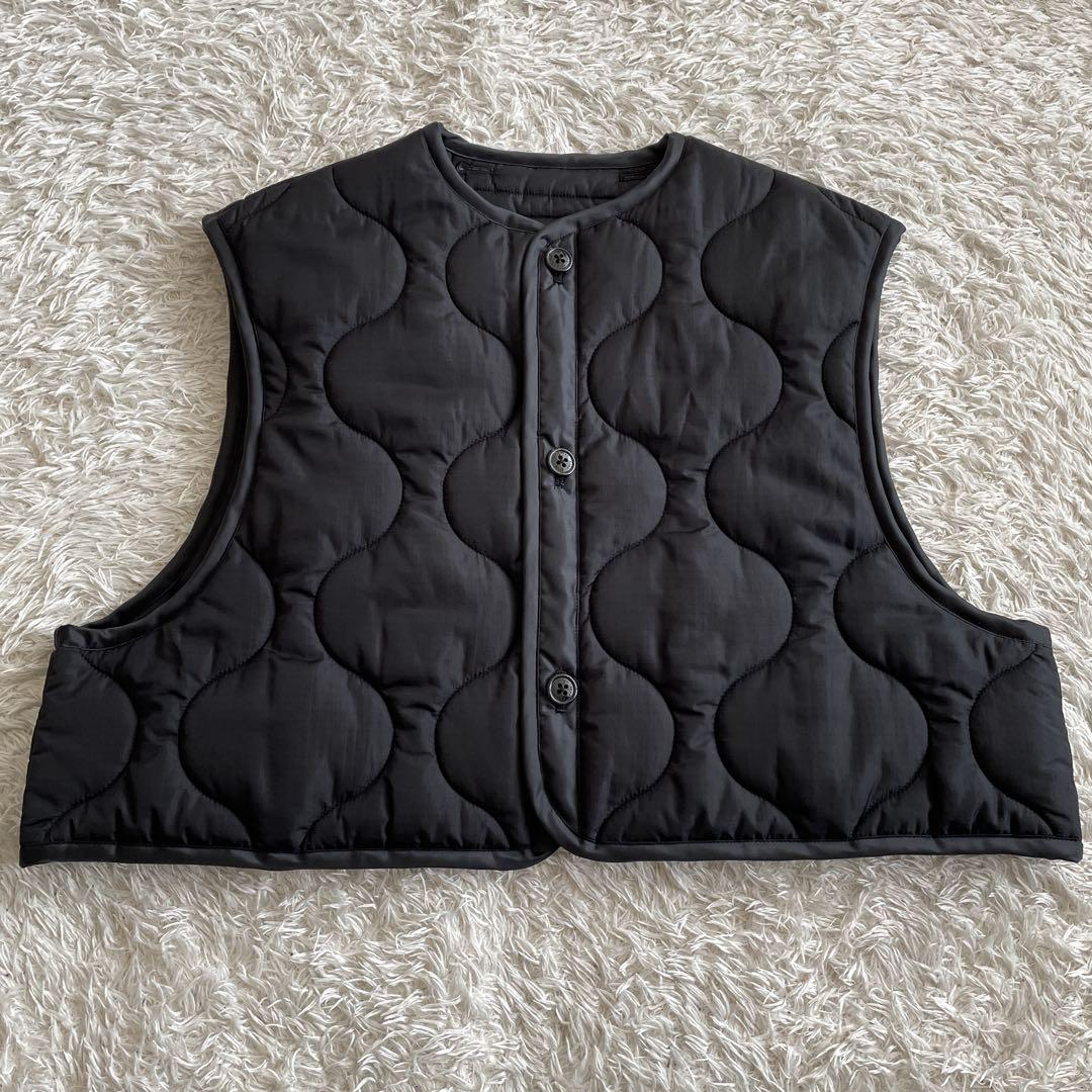 QUILTED CROPPED VEST-キルトクロップドベスト-HYKE（ハイク