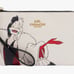COACH Disney X Corner Zip Wristlet With Cruella Motif Chalk CC334 Leather NEW